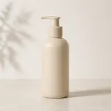 Beige pump bottle product photo example